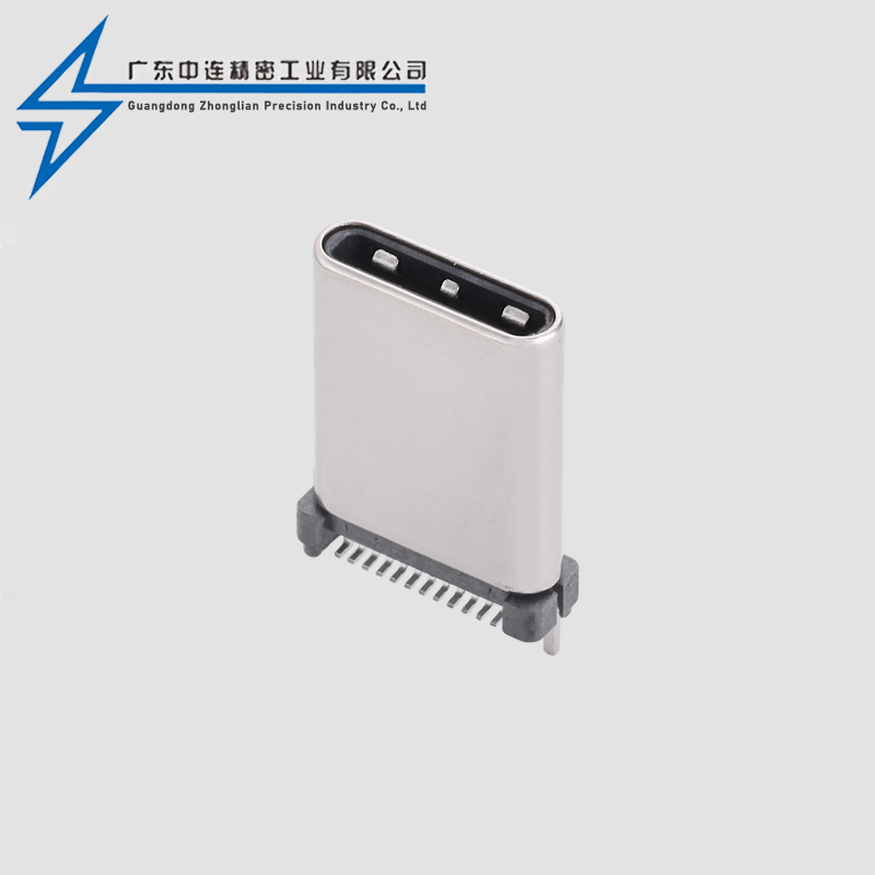 TYPE C公头24P立贴9.0H四支脚