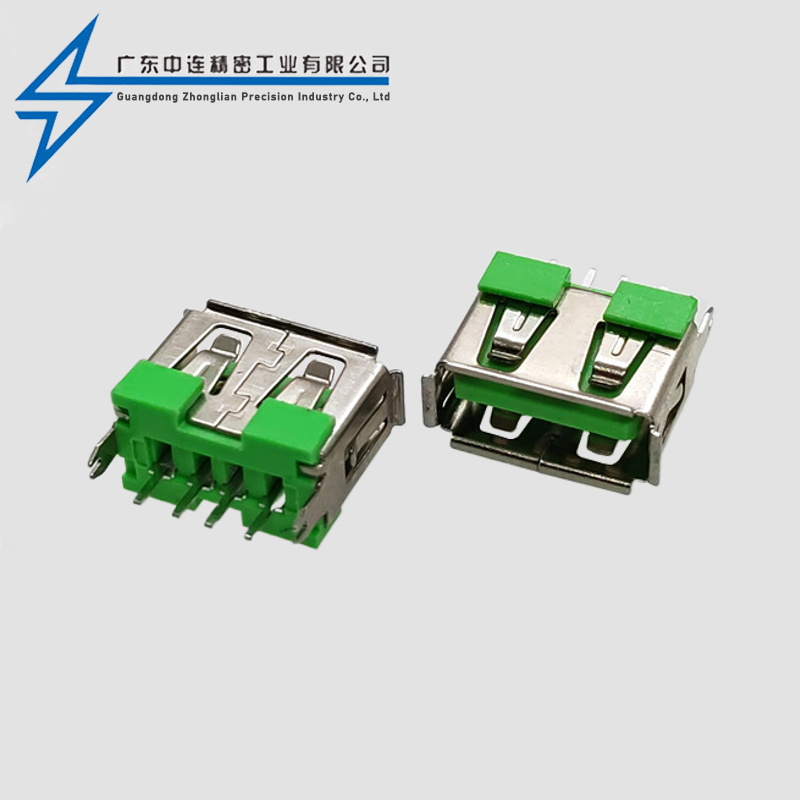 AF180度直插短体10.0卷边绿胶