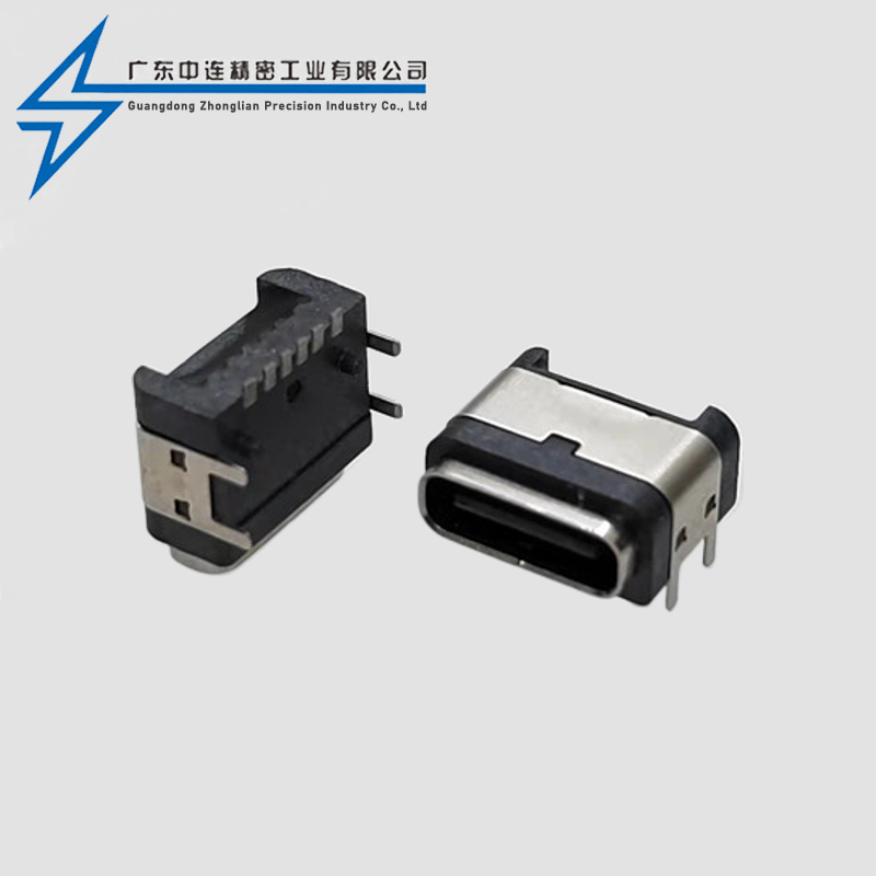 TYPE C母座6P四脚 防水款