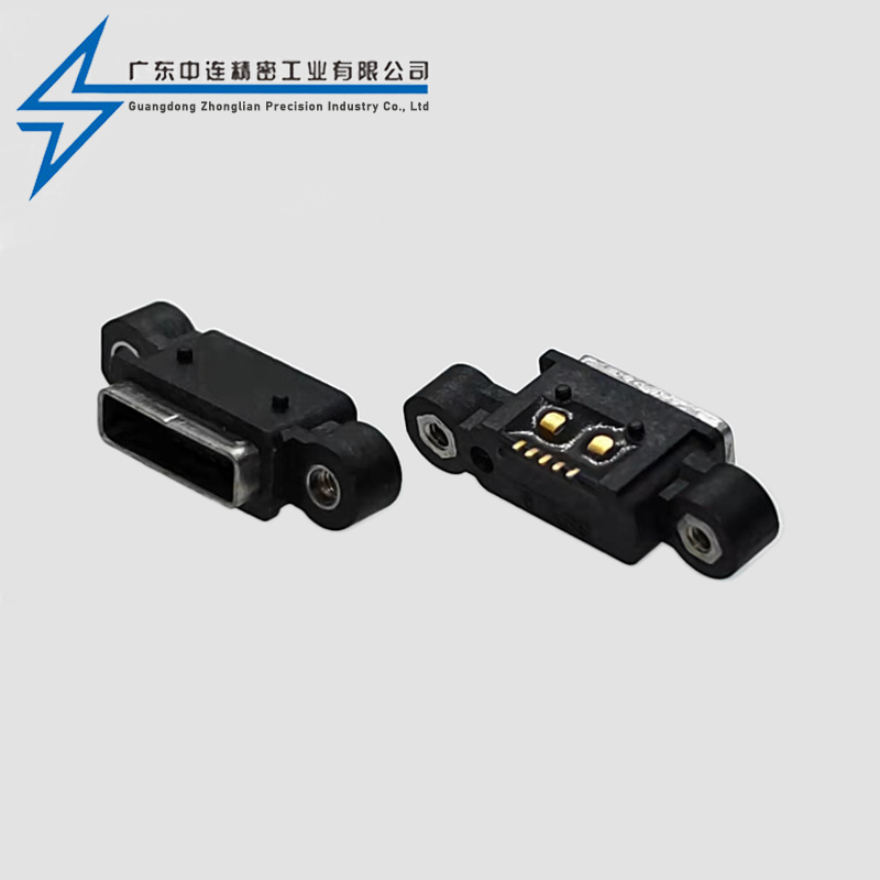 MICRO母座AB型螺丝孔 防水款