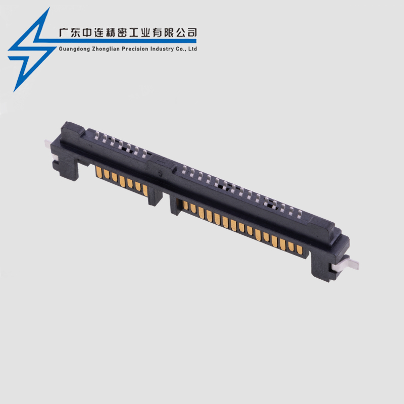 SATA7+15P公座三面包SMT H=2.2mm