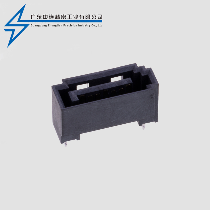 SATA7P全包开天窗A型立贴SMT带鱼叉