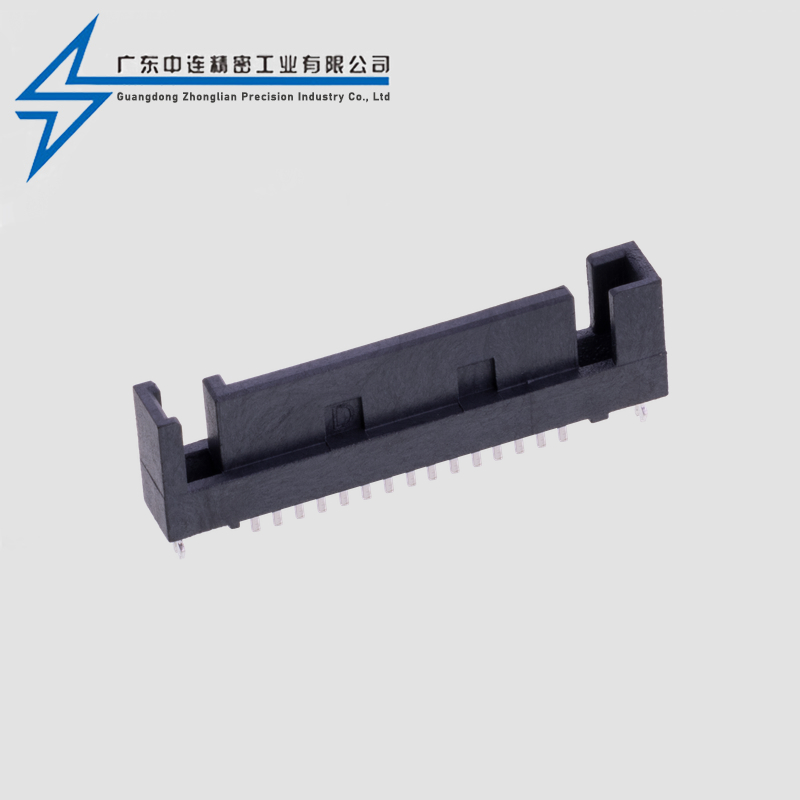 SATA15P双塑单排180度公座PC2.3带鱼叉