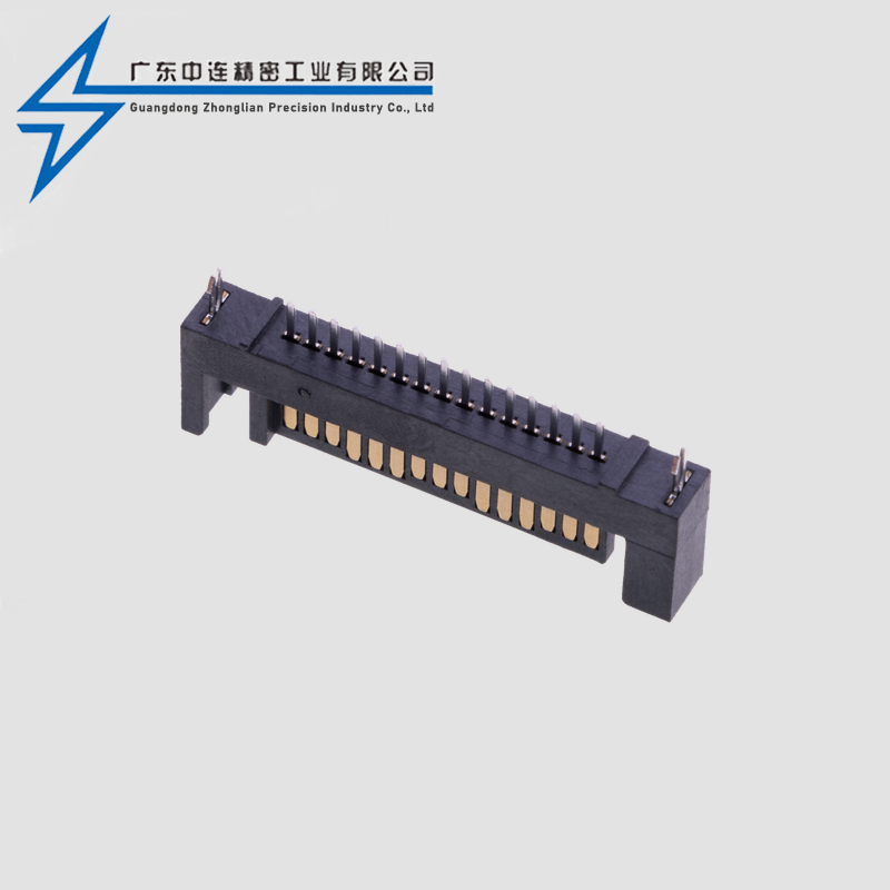 SATA15P双塑单排180度公座PC2.3带鱼叉