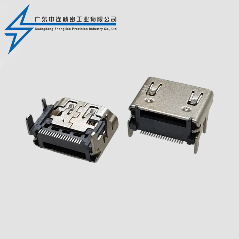 HDMI母座A TYPE四脚端子SMT