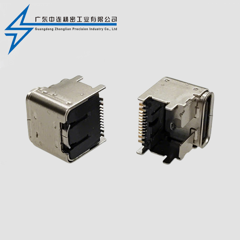 TYPE C母座24P单排SMT垫高4.3