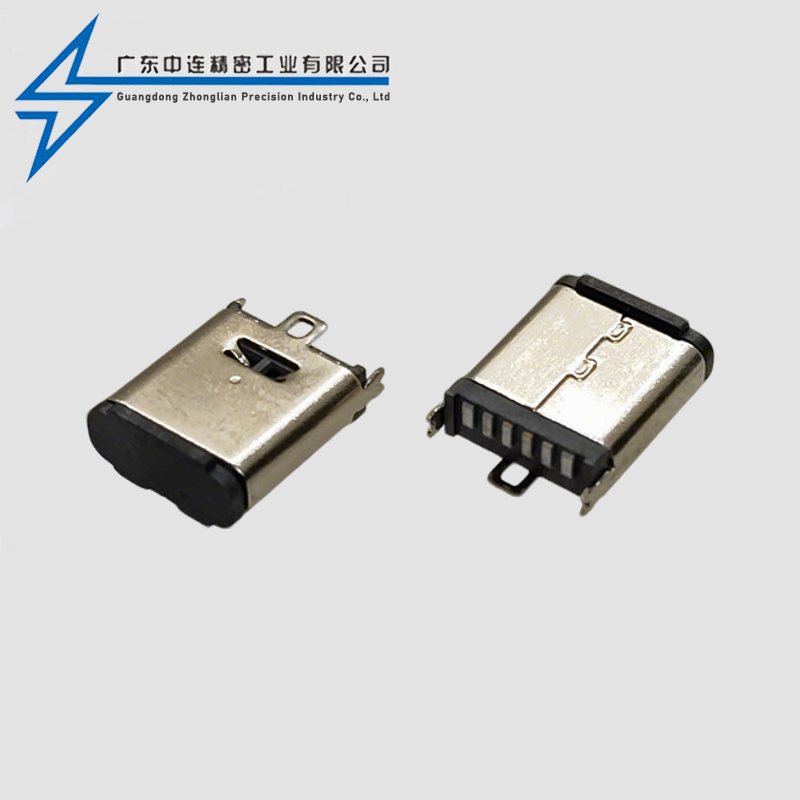 TYPE C母座6P立贴9.3H