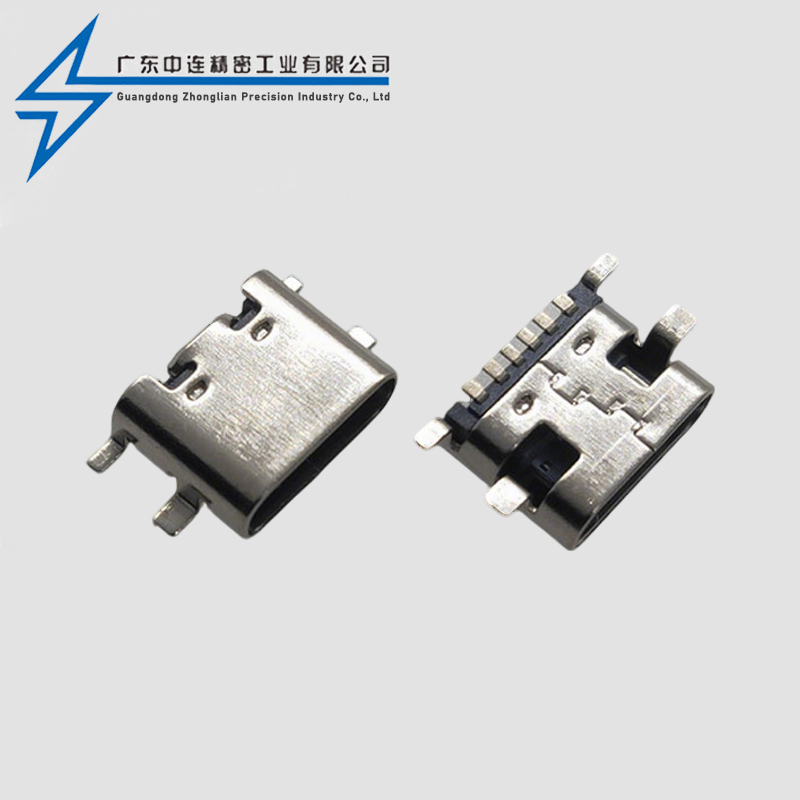 TYPE C母座6P全贴
