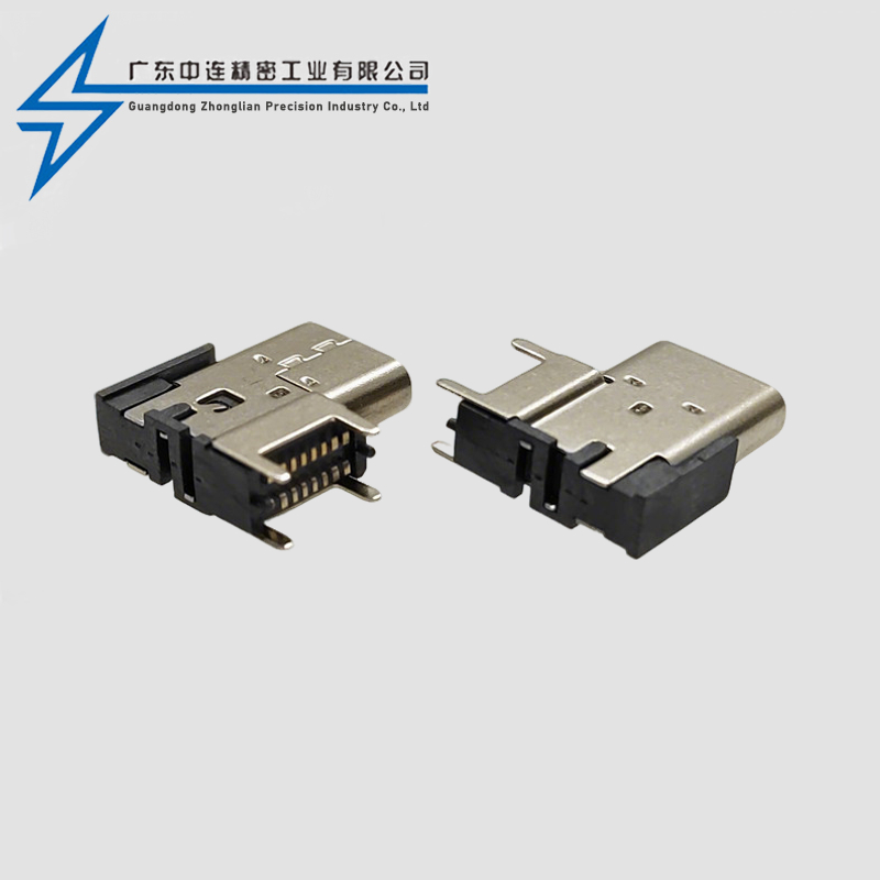 TYPE C母座16P侧贴垫高