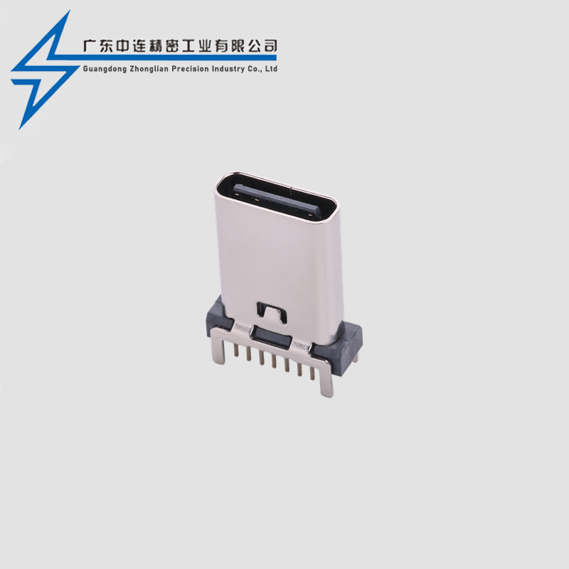 TYPE C母座16P立插13. 1-13.7-15.0-17.5-18.5H两排端子