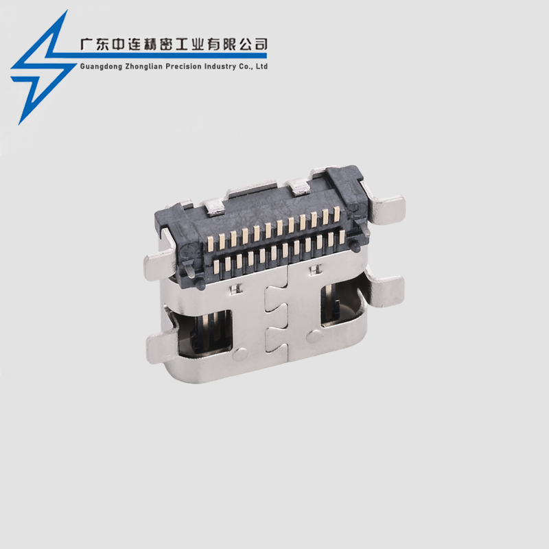 TYPE C母座24P板上SMT全贴