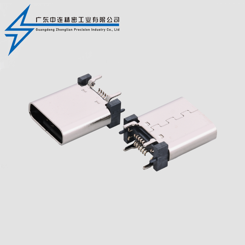 TYPE C母座16P立贴5.5-6.5-6.8-7.4-8.8-9.3-10-10.5