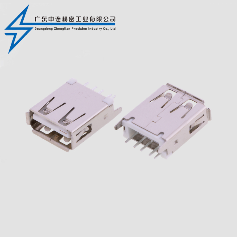 AF180度直插短直脚5P卷边15.0H带开关PIN