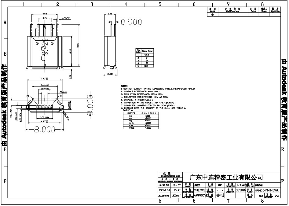 ZL-214 MICRO母座夹板0.8卷边 B款  (2).jpg