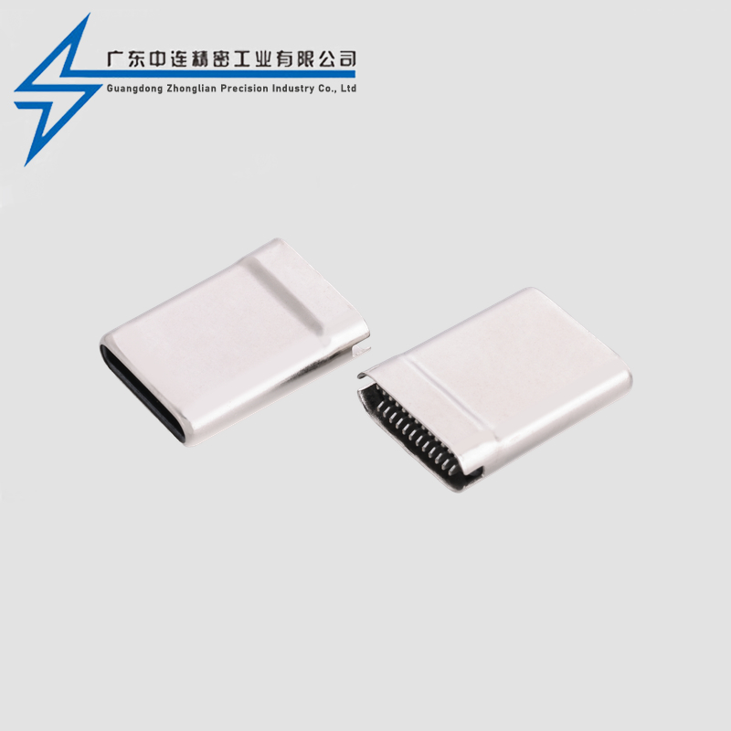 TYPE C公头24P夹板拉伸插针单头
