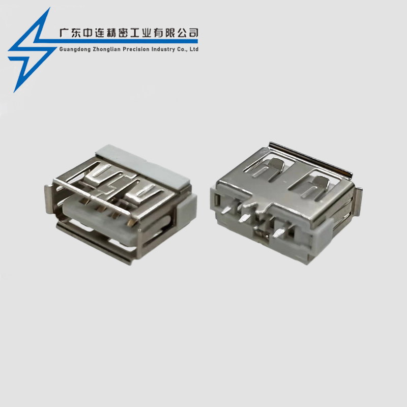 AF180度直插短体10.0一字胶芯卷边中间鱼叉脚