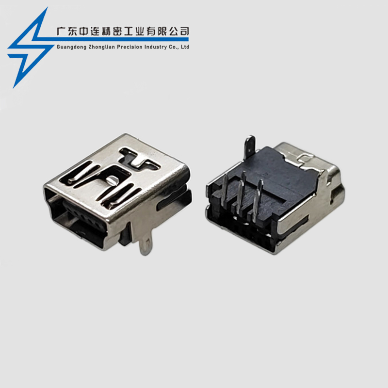 MINI母座90度两脚