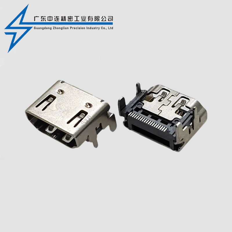 HDMI母座A TYPE四脚端子SMT