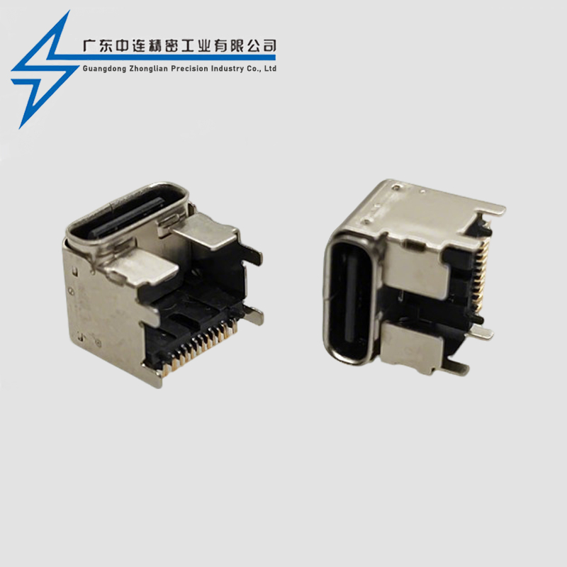 TYPE C母座24P单排SMT垫高4.3
