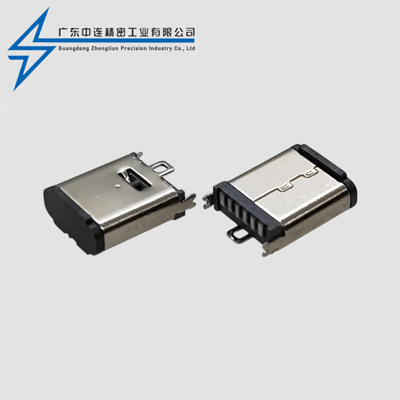 TYPE C母座6P立贴9.3H