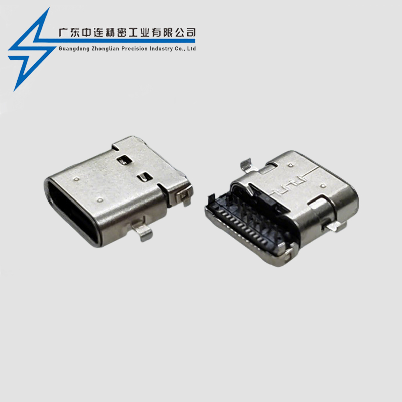 TYPE C母座24P沉板SMT+DIP
