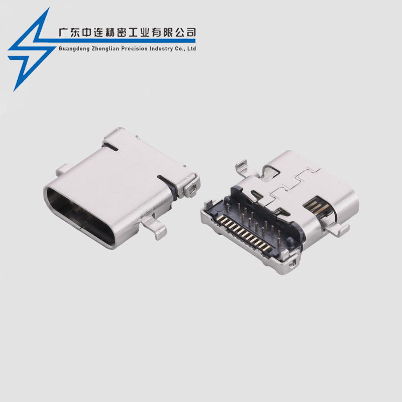 TYPE C母座24P沉板1.9前插后贴8.65-10
