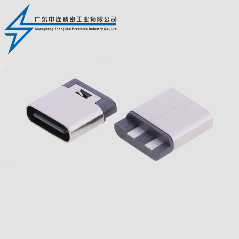 TYPE C母座2P焊线6.8-10.0H